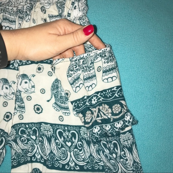 Comfy Turquoise Elephant Pants - Picture 2 of 2